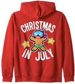Boccaglio per Natale a luglio di Gingerbread Man Felpa con Cappuccio