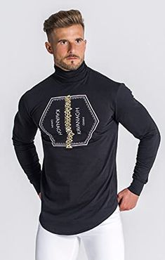 Black Gold Union Turtleneck T-Shirt, XL Mens