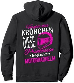 Vergiss Das Krönchen | Principessa casco da motociclista donna Felpa con Cappuccio