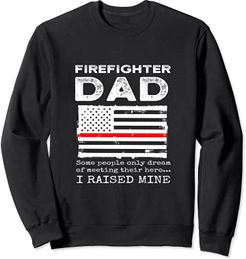 Fiud Firefighter Dad pompiere donna fuoco padre bandiera americana Felpa
