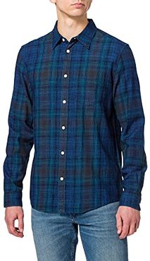 LS 1pkt Shirt Camicia, Blu (Blue Depths Xjy), Large Uomo