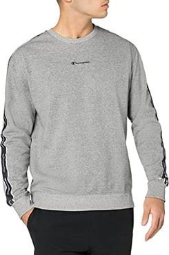 Seasonal American Tape Crewneck Sweatshirt Felpa, Grey, XL Uomo