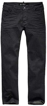Brandit Mason Denim Pants Unwashed Jeans, Schwarz, 34W / 36L Uomo