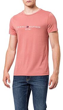 Tommy Logo Tee T-Shirt, Mineralizzare, M Uomo