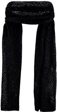 Knit Cotton Scarf Sciarpa, Nero (Black 20), Taglia Unica Donna