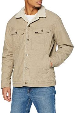Sherpa Jacket Giacca di Jeans, Beige_Tal, XL Uomo