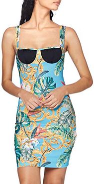 Tropical Baroque Dress Vestito Casual, Multicolor, S Donna