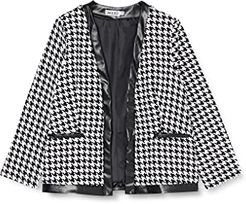 Houndstooth Jacket in Black And White Blazer, Multi, 26 (Pacco da 3) Donna