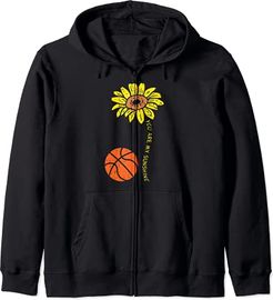 Sunflower Sunshine Basketball Flower Baller Men Women Girls Felpa con Cappuccio