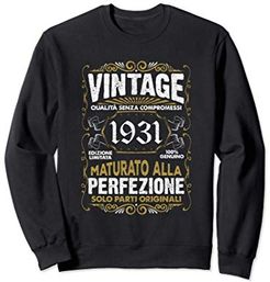 Vintage 1931 90 Anni Regalo 90° Compleanno Uomo Donna Felpa