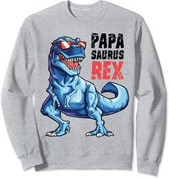 Papasaurus T rex Dinosaur Funny Papa Saurus Father's Family Felpa