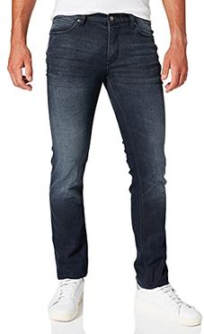 708 Jeans Slim, Blu (Dark Blue 405), W36/L34 Uomo