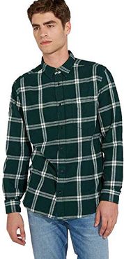 LS 1pkt Shirt Camicia, Verde (Pine G01), Small Uomo