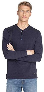 Henley T-Shirt, Blu (Midnight Navy Ma), Medium Uomo