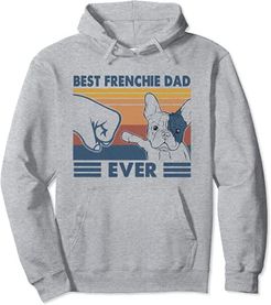Vintage Best Frenchie Dad Ever Bulldog francese papà Natale Felpa con Cappuccio