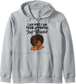 I Am Who I Am Afro Donna Black Pride Melanin BLM Regalo Donna Felpa con Cappuccio