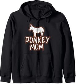 Donkey Mom Farm Girl Donkey Lover Gift Pet Animal Lover Felpa con Cappuccio