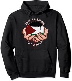 Free Palestine Flag I love Palestine Gaza Palestinian Flag Felpa con Cappuccio