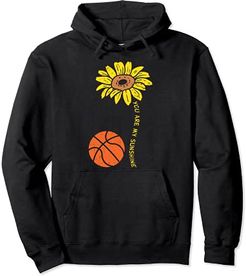 Sunflower Sunshine Basketball Flower Baller Men Women Girls Felpa con Cappuccio