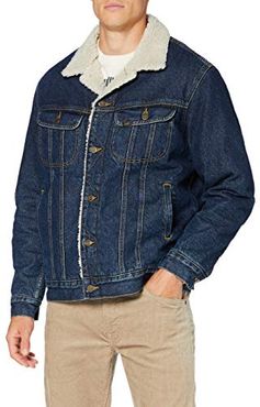 Sherpa Jacket Giacca di Jeans, Stone Clayton_01, S Uomo
