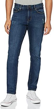 Saltwater Distressed Denim Jeans Straight, Blu (True Blue 426), 33W x 32L Uomo