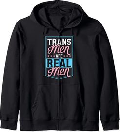 Trans Men Are Real Men Transgender Pride Ally FTM Trans Felpa con Cappuccio