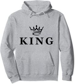 T-shirt da uomo con disegno grafico Re del mondo, I'm A King Felpa con Cappuccio