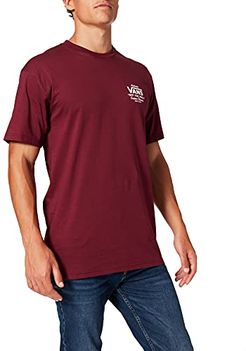 Holder St Classic T-Shirt, Borgogna-Bianco, XS Uomo
