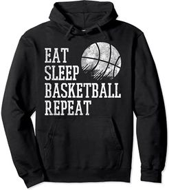 Eat Sleep Basketball Repeat Coach Player Men Women Kids Felpa con Cappuccio