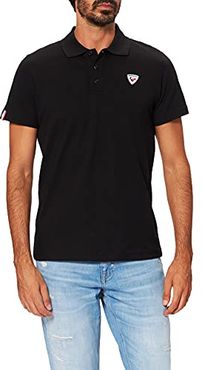 Rooster Classic Polo T-Shirt, Black, M Uomo