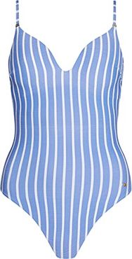 One-Piece Costume Intero, Hilfiger Stripe Wonder Blue, XL Donna