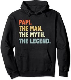 Papi The Man Myth Legend - Regalo per la festa del papà per il nonno Felpa con Cappuccio