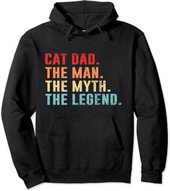 Cat Dad. L'uomo. Il mito. La leggenda. Gatto papà Felpa con Cappuccio