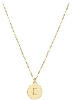 E Mini Pendant Necklace (Gold) Necklace