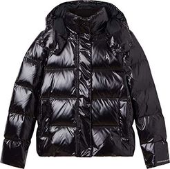 Jeans Glossy Down Puffer Jacket Giacchetto Denim, CK Black, Small Donna