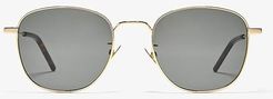 SL 299 (Shiny Light Gold/Grey Solid) Fashion Sunglasses