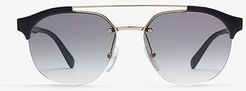 0PR 51VS (Black/Pale Gold/Grey Gradient) Fashion Sunglasses