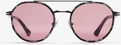 0PO2456S (Demi Gloss Black/Violet) Fashion Sunglasses