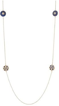 Kira Semi-Precious Long Necklace (Tory Gold/Lapis) Necklace