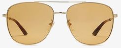 GG0410SK (Gold/Yellow/Tortoise) Fashion Sunglasses