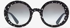 0MU 06US (Black/White Stars/Light Grey Gradient) Fashion Sunglasses