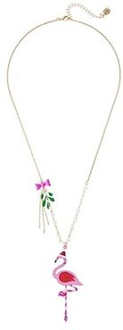 Flamingo Long Pendant Necklace (Fuchsia) Necklace