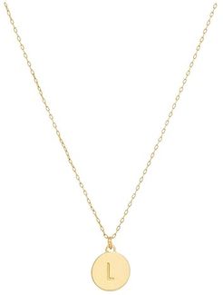 L Mini Pendant Necklace (Gold) Necklace