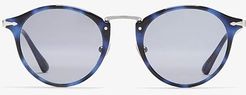 0PO3166S - Size 49 (Blue Grid) Fashion Sunglasses