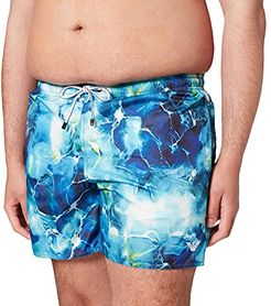 Swimwear Boxer Seaworld Costume da Bagno, Blue Flowers, 50 Uomo