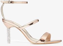 Rosalind Crystal Mid Sandal (Rose Gold) Women's Shoes