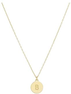 B Mini Pendant Necklace (Gold) Necklace