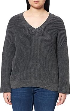 V Neck Sweater Pullover, Phantom, M