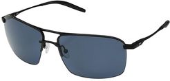 Skimmer (Matte Black/Matte Black/Gray 580P) Athletic Performance Sport Sunglasses