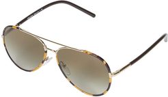 0PR66XS (Medium Havana/Brown Gradient/Brown) Fashion Sunglasses